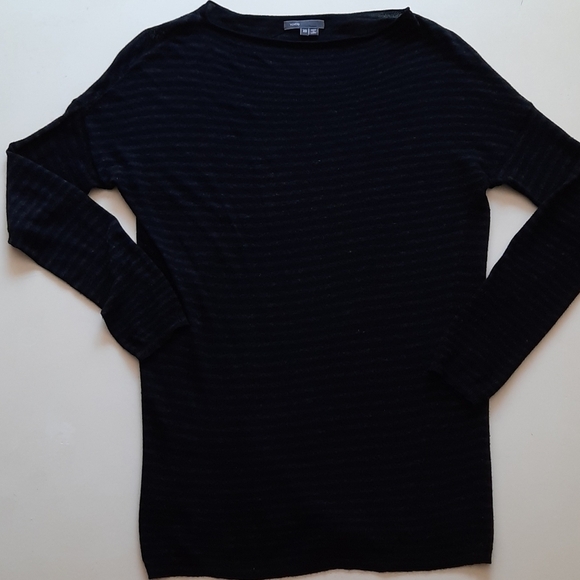 Vince striped boatneck wool blend sweater xs - Picture 5 of 9
